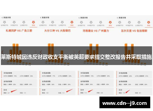 莱斯特城因违反财政收支平衡被英超要求提交整改报告并采取措施 莱斯特城因违反财政收支平衡被英超要求提交整改报告并采取措施